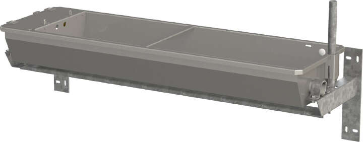 KERBL Edelstahl Kipptränke 50 l 1,5m mit Heizung, Wandmontage